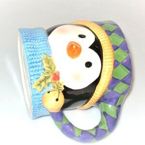 Christmas PENGUIN COFFEE MUG Susan Winget Certified International Coffee Cup